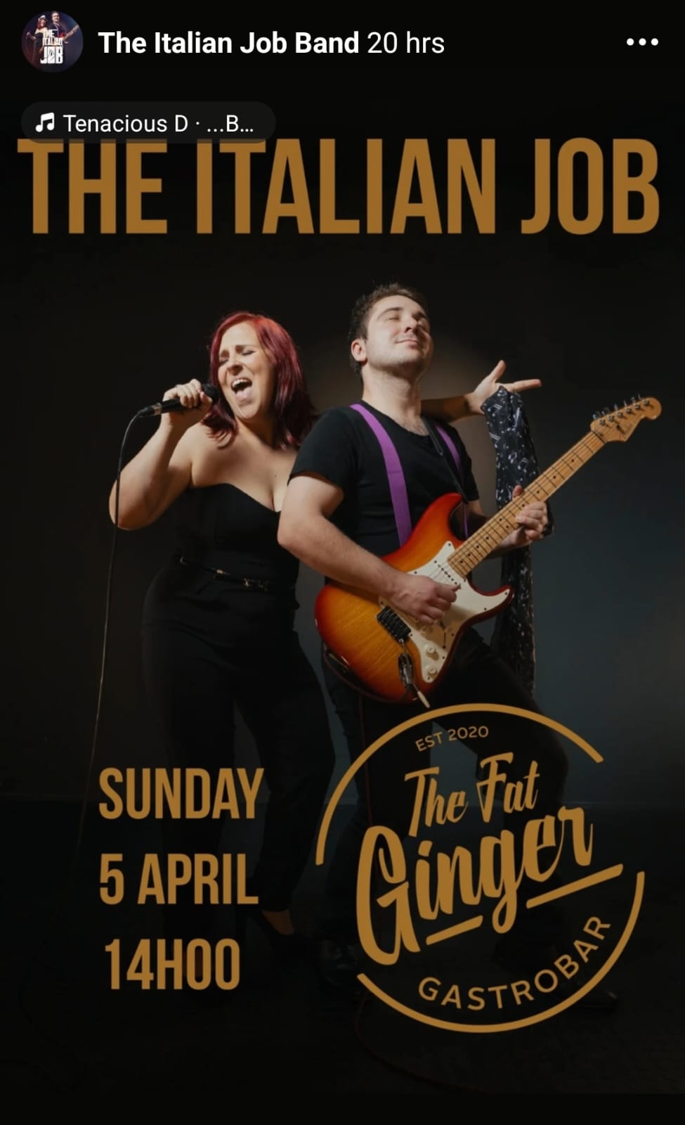 The Italian Job Band @ The Fat Ginger Gastrobar, 05-04-2026 14:00