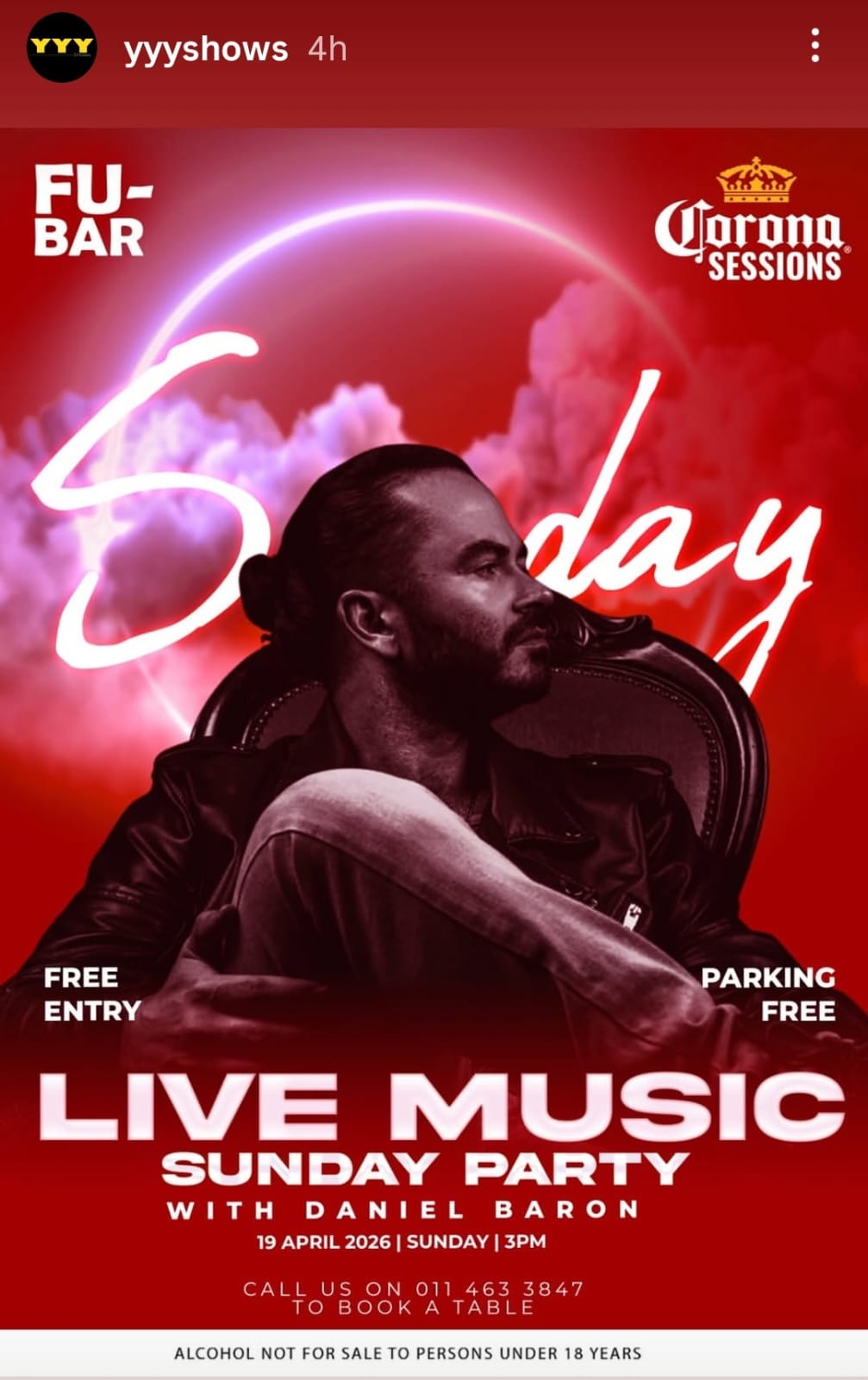 Daniel Baron @ Fu-Bar, 19-04-2026 15:00 - Image 1