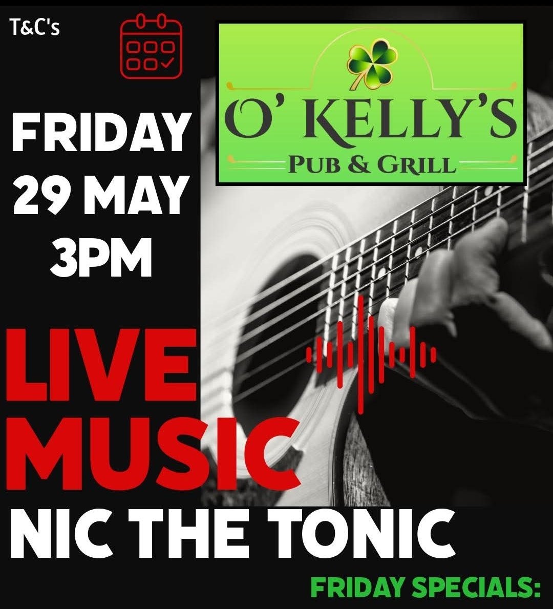 Nic The Tonic @ O'Kelly's Pub & Grill, 29-05-2026 15:00