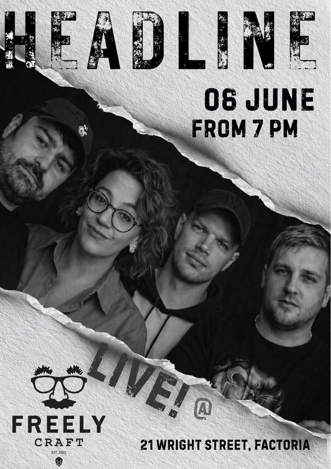 Freely Craft Live! Headline 6 June 7pm