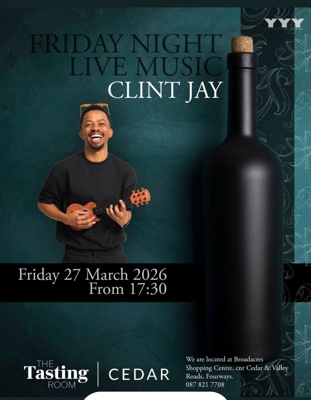 Clint Jay @ The Tasting Room Cedar, 27 March 2026 17:30