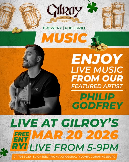 Philip Godfrey @ Gilroy's on 20 March 2026 at 17:00
