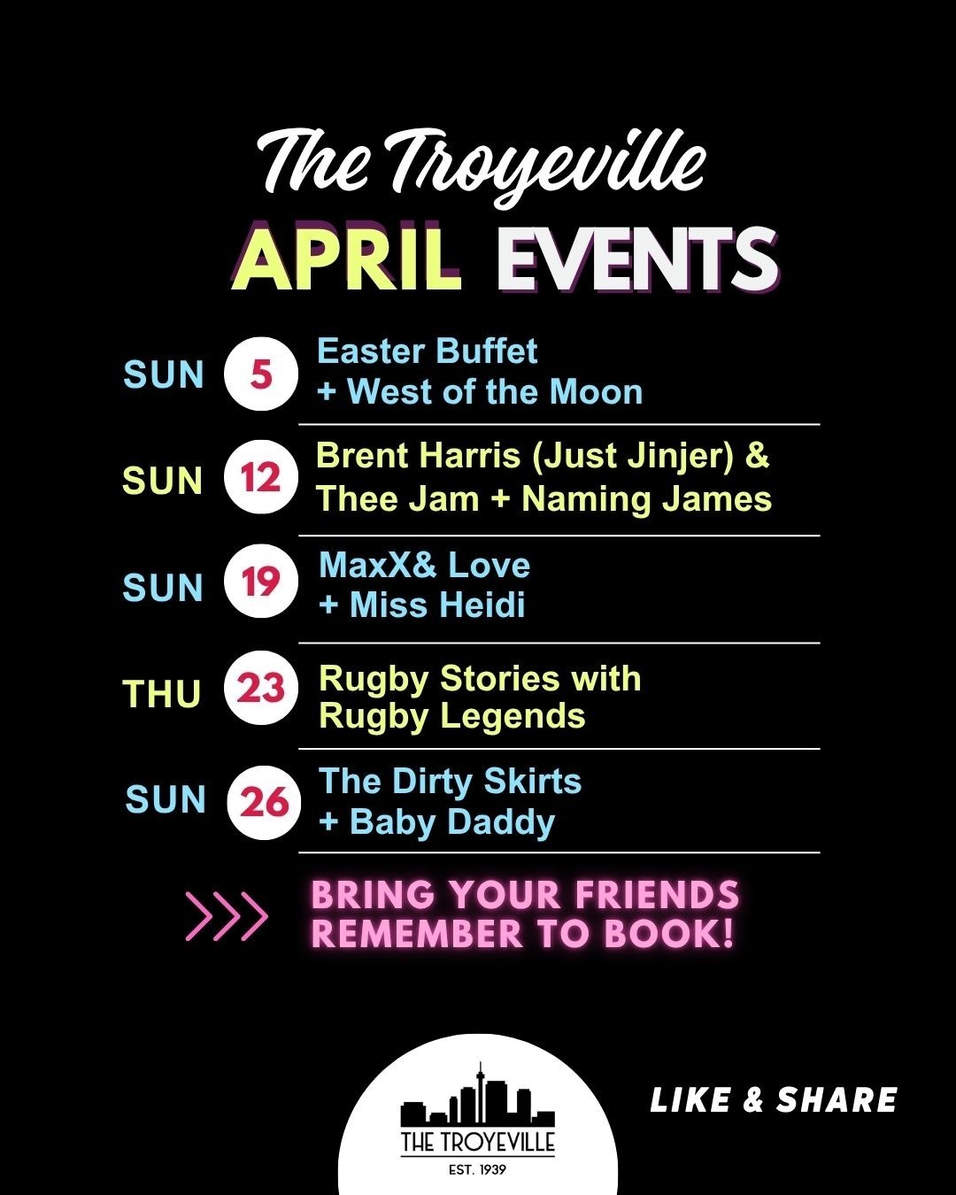 Brent Harris (Just Jinjer) + Thee Jam + Naming James @ The Hangout At The Troyeville Hotel, 12 April 2026 - Image 1