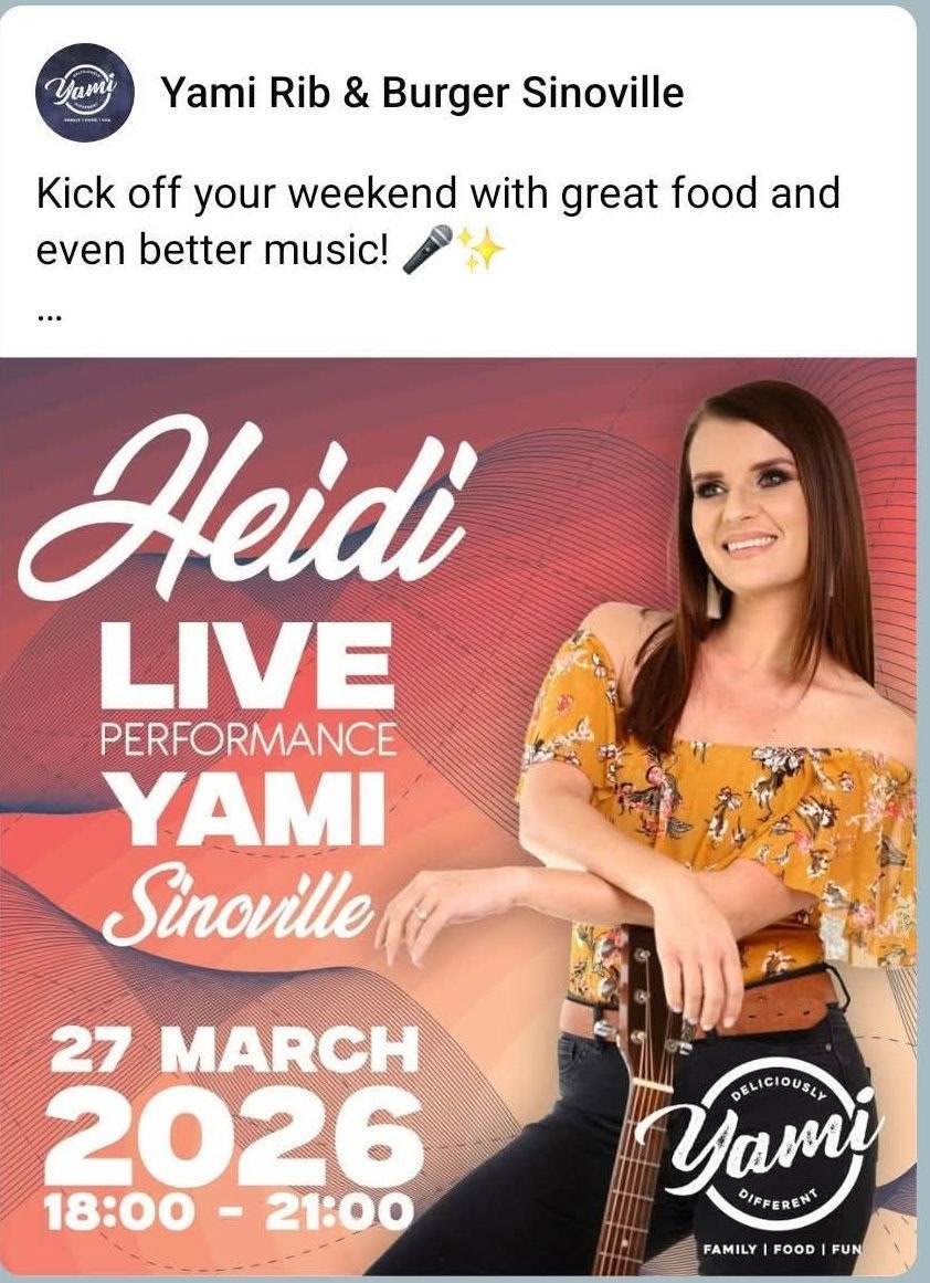Heidi @ Yami Rib & Burger, 27 March 2026 18:00