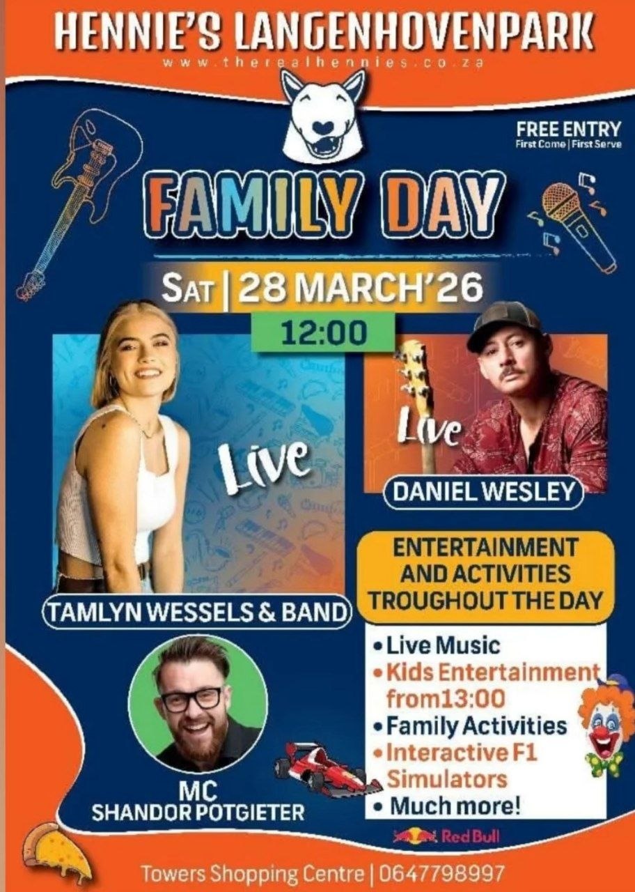 Tamlyn Wessels & Band, Daniel Wesley @ Hennie'S Langenhovenpark Restaurant, 28 March 2026 12:00