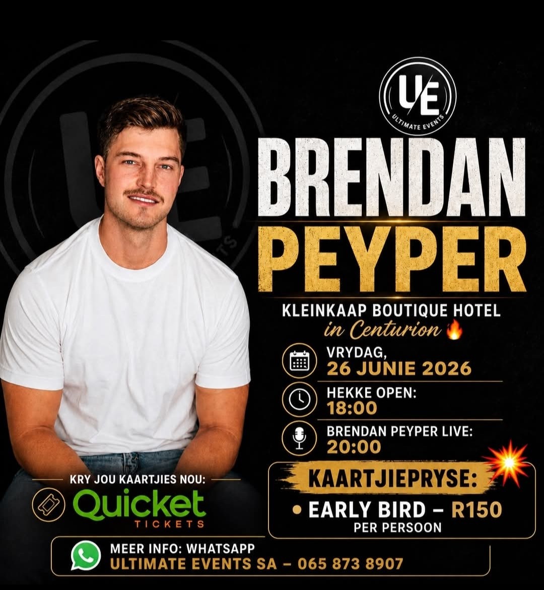 Brendan Peyper @ Kleinkaap Boutique Hotel, Littleton, 26-06-2026 18:00, R150 - Image 1