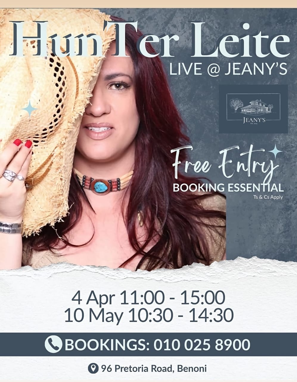 HunTer Leite @ Jeany'S Coffee Shop (Benoni), 10 May 2026 10:30 - Image 1