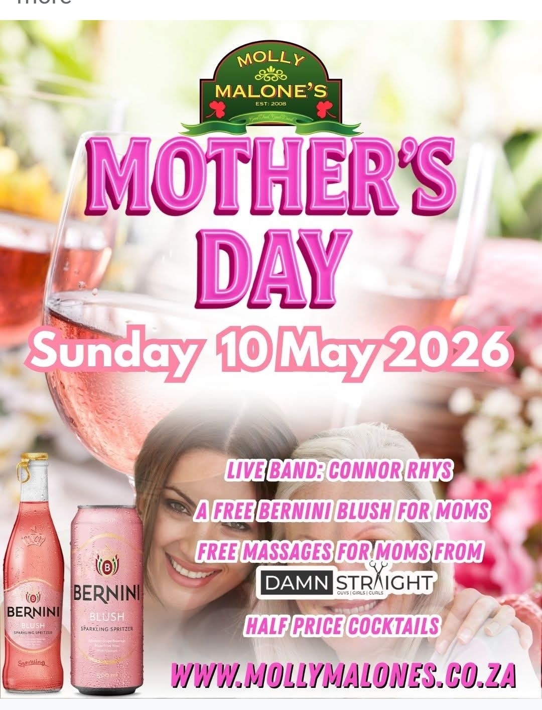 Mother's Day @ Molly Malone's with Connor Rhys, 10 May 12pm, Free - Image 1