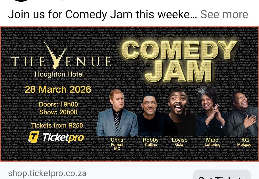 Chris Forrest, Robby Collins, Loyiso Gola, Marc Lottering, KG Mokgadi @ The Venue At The Houghton Hotel, 28 March 2026 20:00, R250