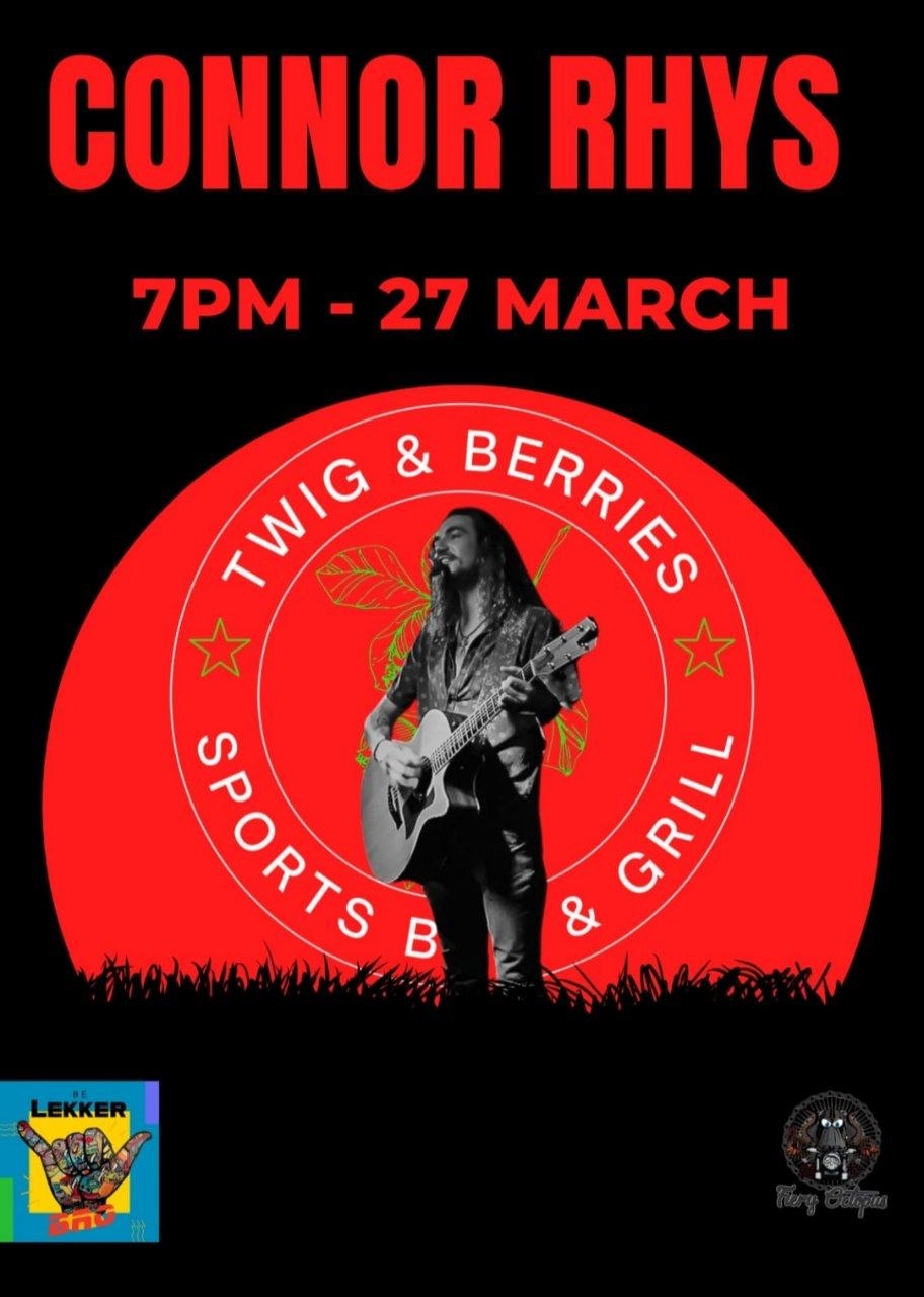 Connor Rhys @ Twig & Berries Sports Bar & Grill, 27 March 2026 19:00