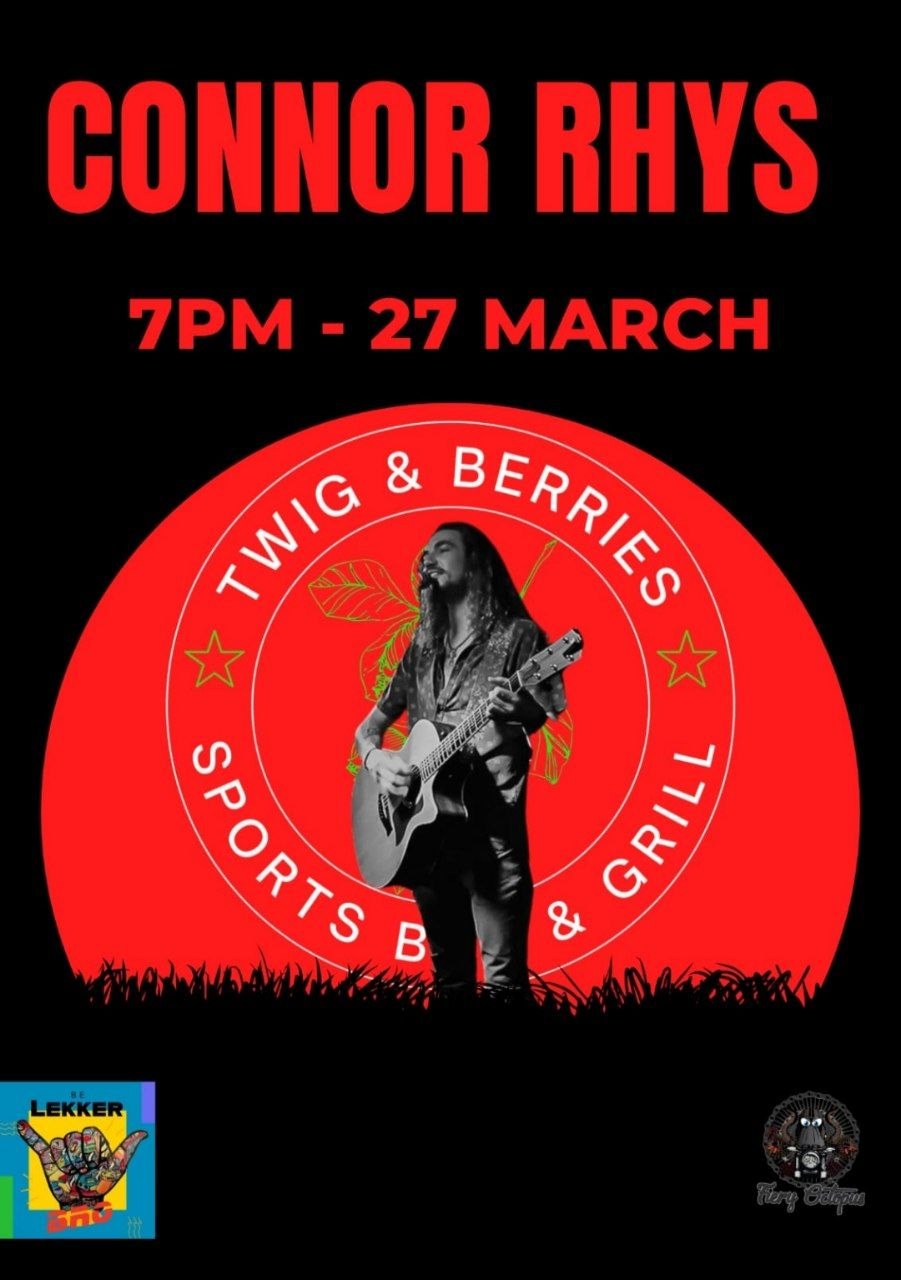 Connor Rhys @ Twig & Berries Sports Bar & Grill, 27 March 2026 19:00