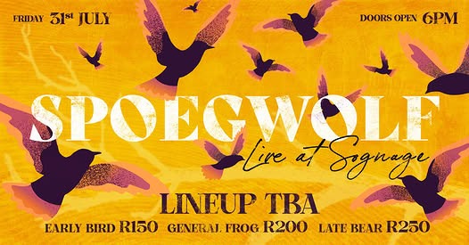 Spoegwolf @ Sognage, 31-07-2026 18:00, R150