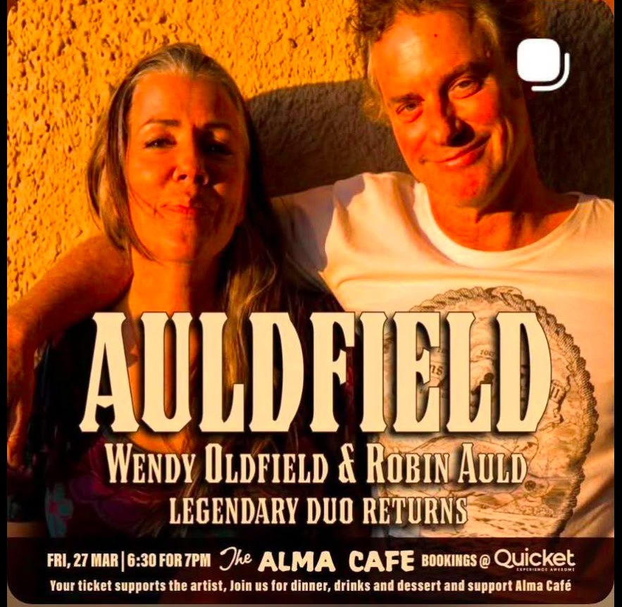Wendy Oldfield & Robin Auld @ The Alma Cafe, Cape Town, 27 March 2026 19:00