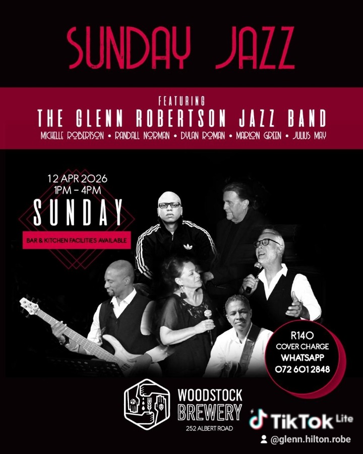The Glenn Robertson Jazz Band @ Woodstock Brewery, 12-04-2026 13:00, R140